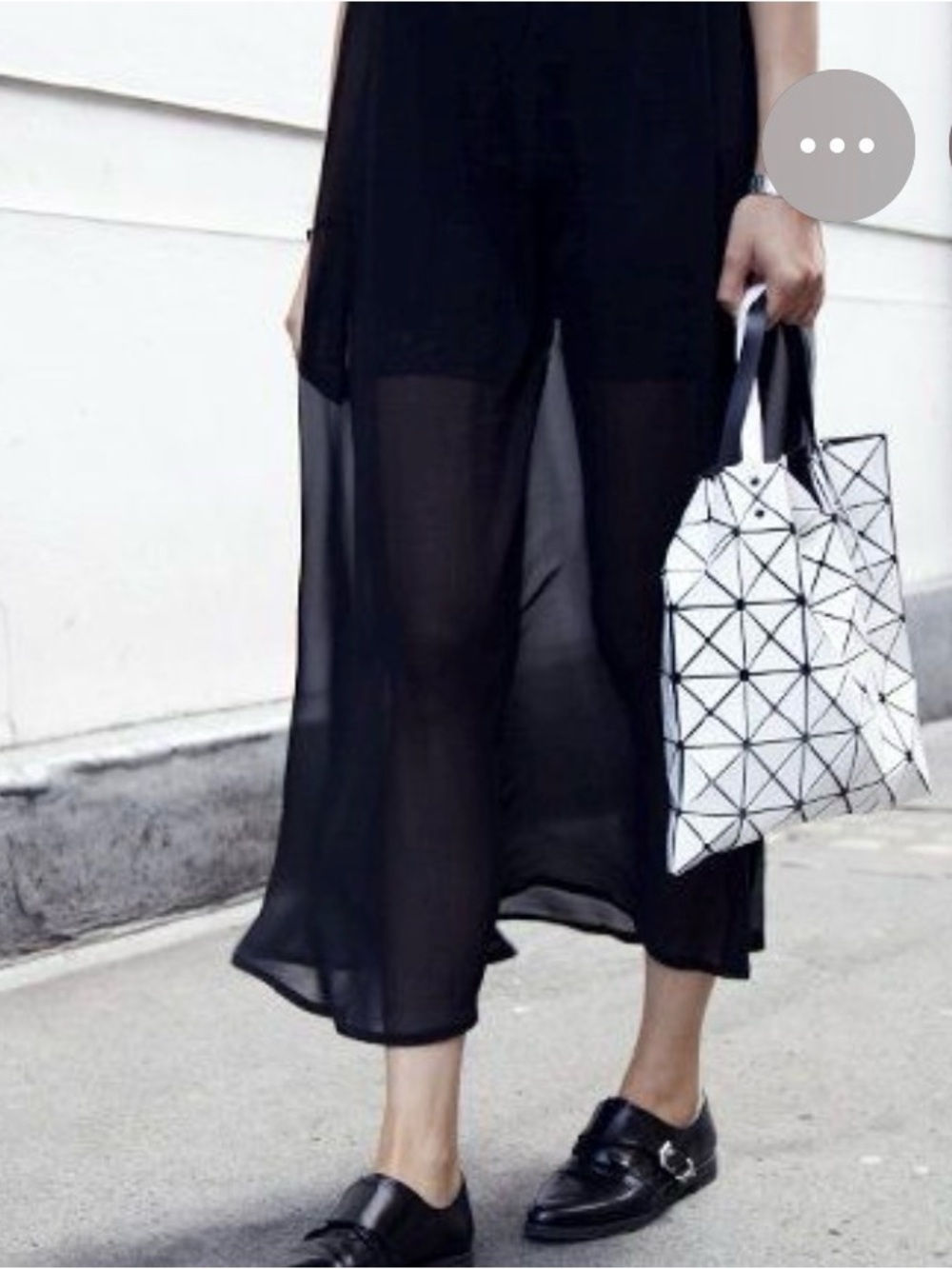 bao bao issey miyake White Geometric Tote Bag Lucent Tote